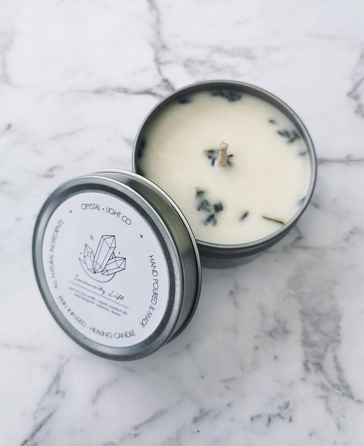 Immunity Lift - Wellbeing Healing candle - Crystal and Light Co