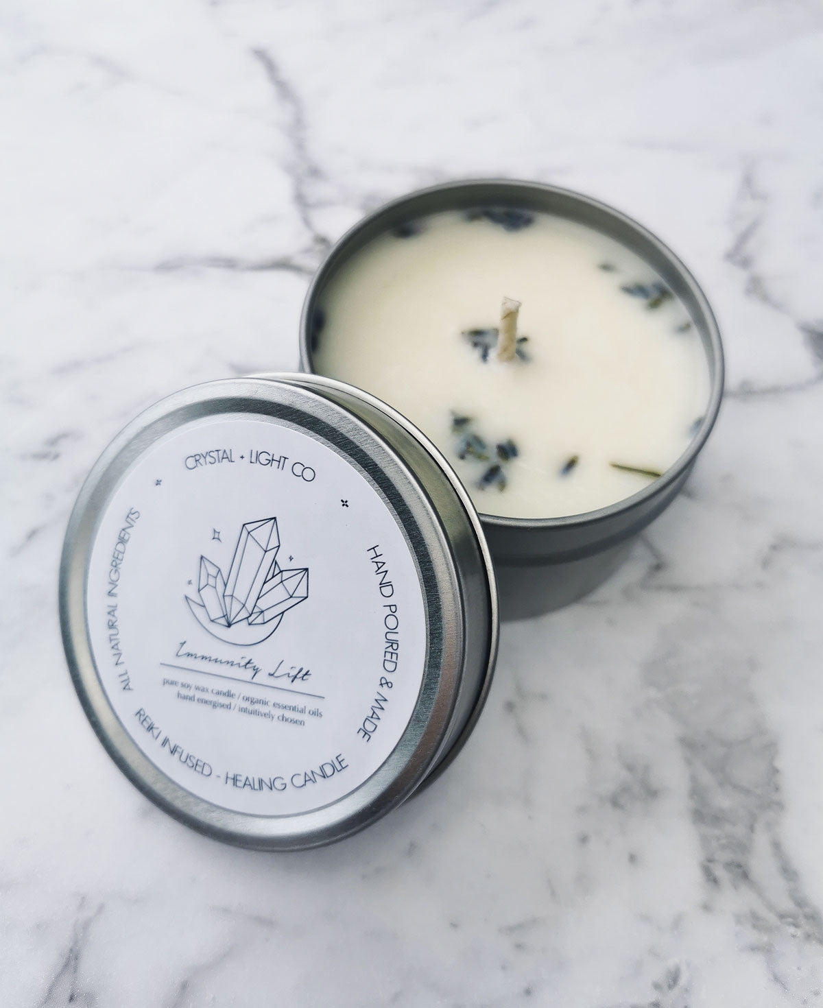 Immunity Lift - Wellbeing Healing candle - Crystal and Light Co