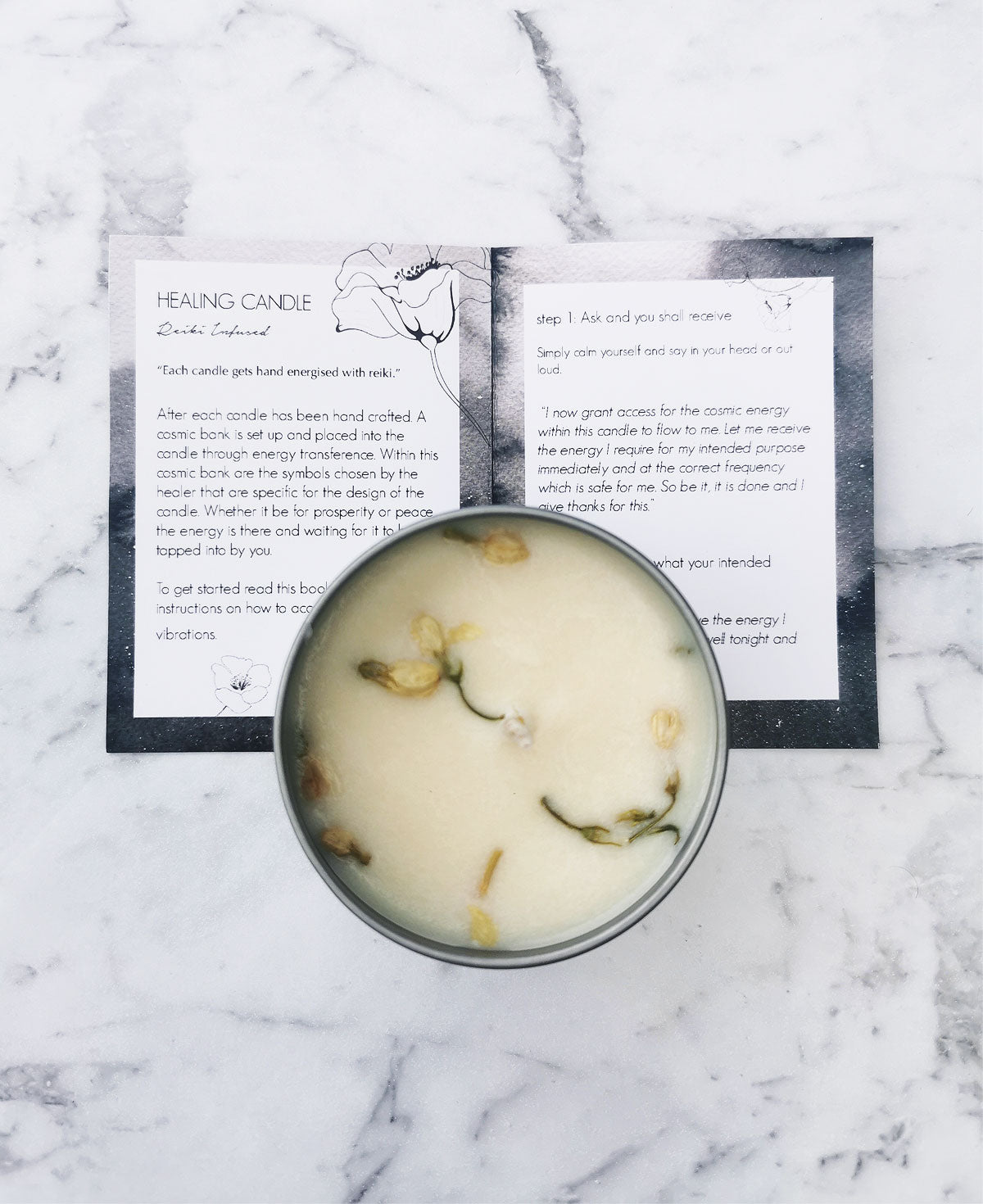 Restful Sleep - Wellbeing Healing candle - Crystal and Light Co